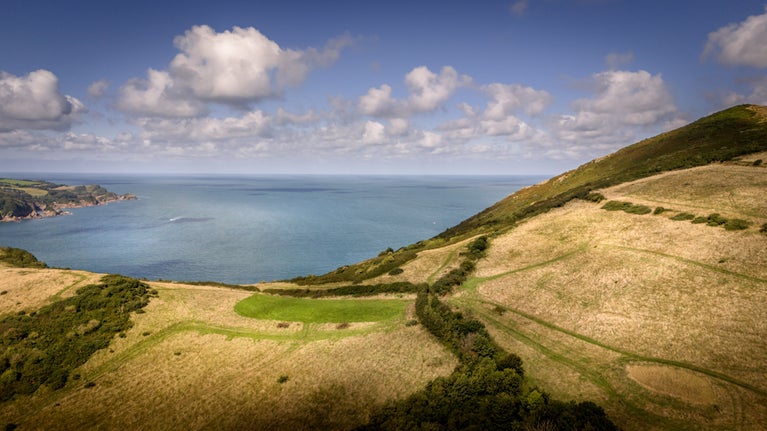 One of the Hangman Hills, overlooking the coast near West Challacombe Manor and Cottage, Devon